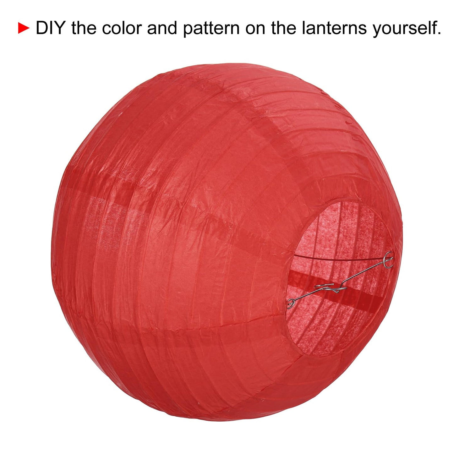 PATIKIL 10" Paper Lanterns, 5 Pcs Round Hanging Chinese/Japanese Lantern Decoration for Home Birthday Party Wedding Christmas Classroom Decor, Dark Red