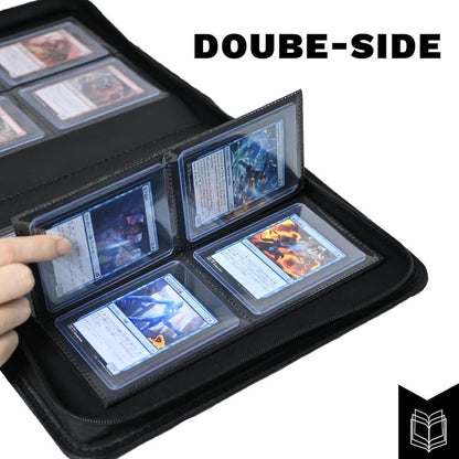 Toploader Binder - 4 Pocket Card Holder for 3" x 4" Rigid Cards | Holds 128 Trading Cards
