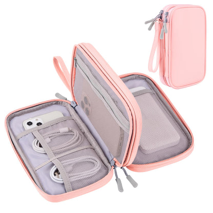 DDgro Travel Accessories Organizer Electronics Pouch for Keeping Certificates Charger/Power Bank/Cables/Mouse/Earphone (Medium, Black)