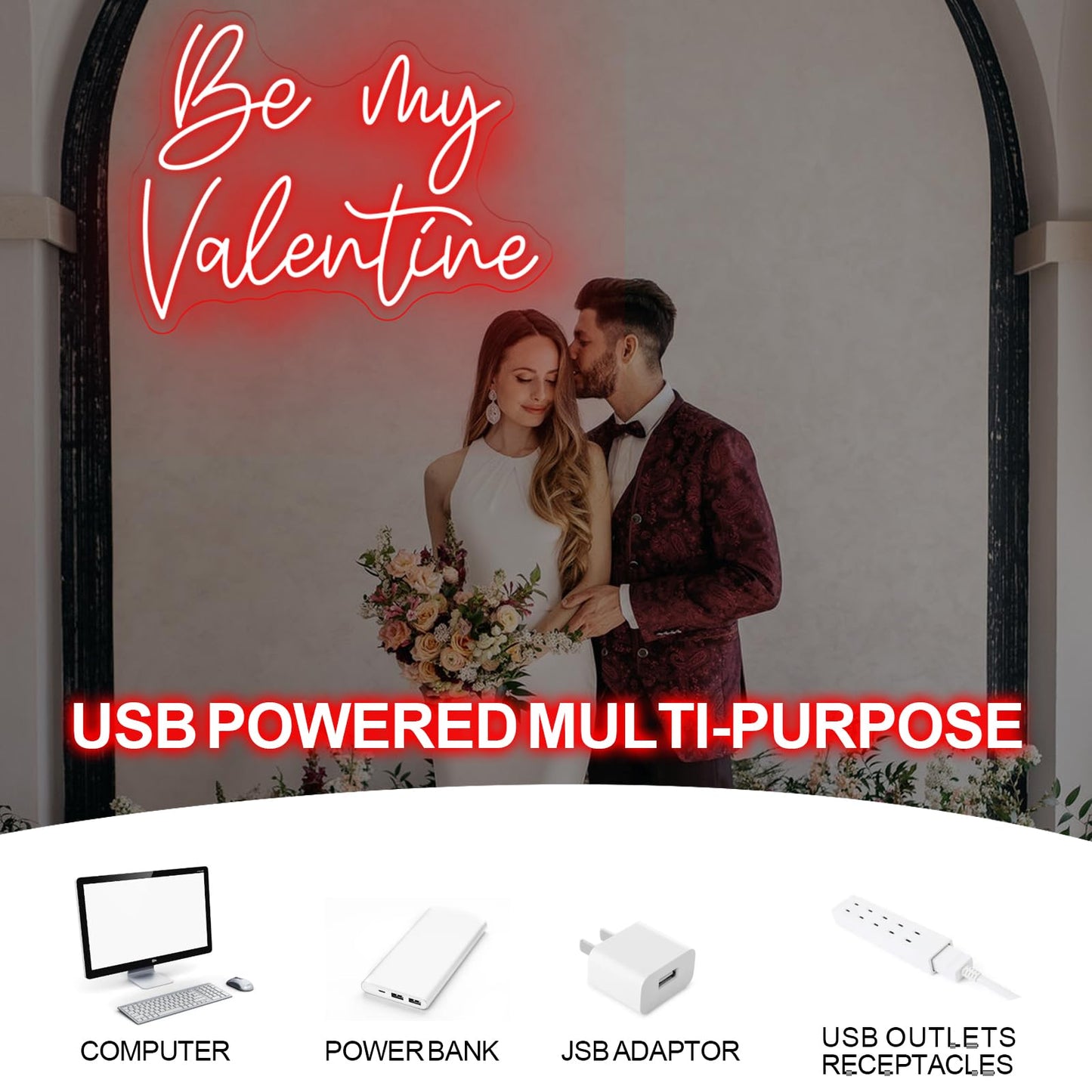 Be My Valentine Neon Sign for Bedroom Atmosphere Decor Love neon Light, Party Lover Wedding Home Ceremony Decorations, Valentine's Day Lover Gift, Couple Room Light, Bar Home Lamp Party-Red-16.5"x12.6"