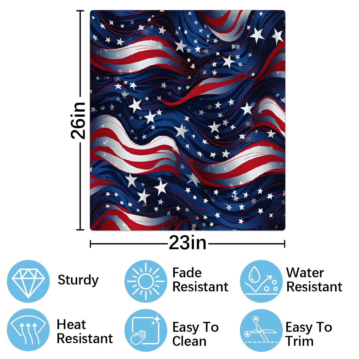 YPPAHHHH Dishwasher Magnet Cover 4th Of July American Independence Day Decorative Magnetic Dishwasher Door Cover Panel for Kitchen Home Decor Refrigerator Decals Washing Machine stickers 23"x26"