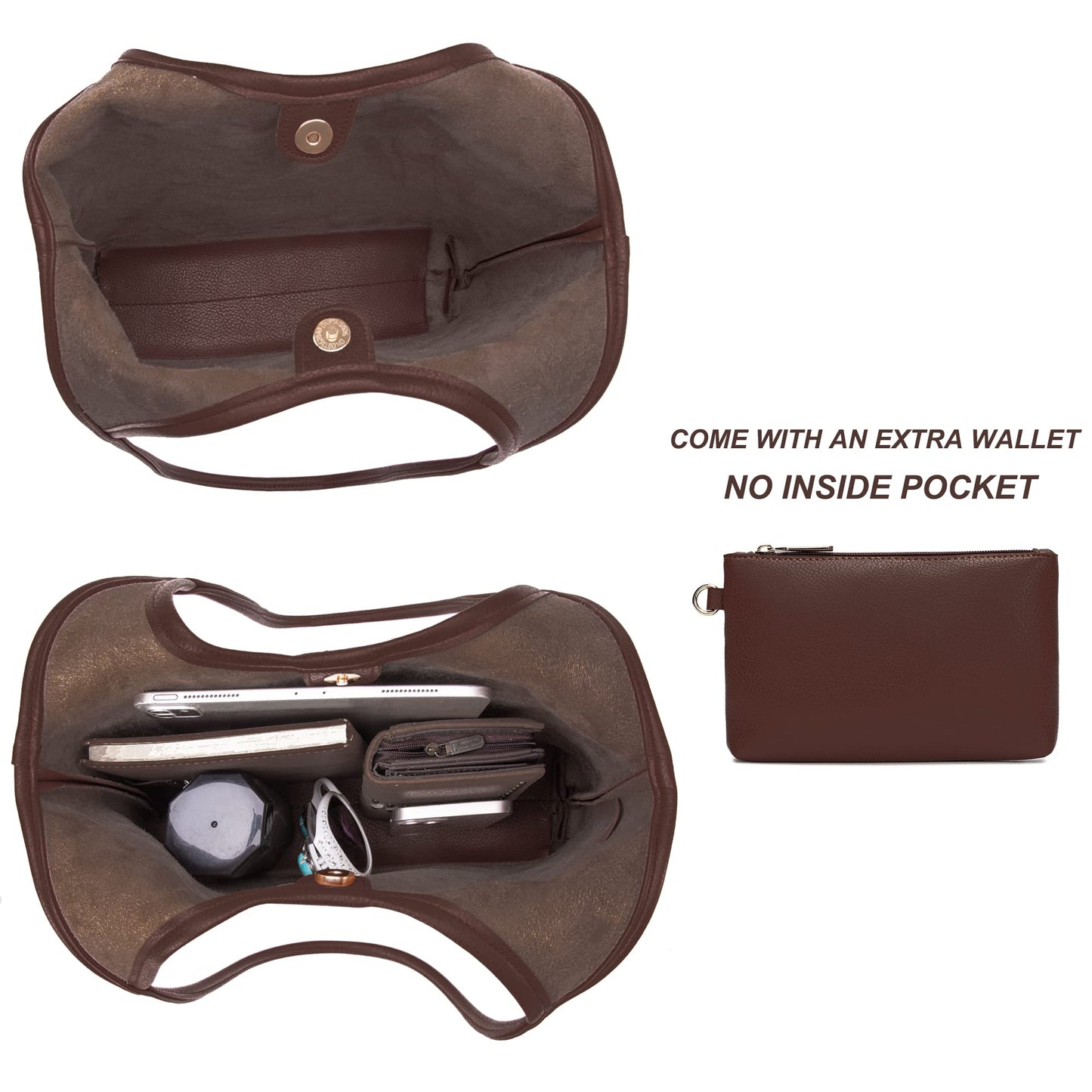 Montana West Hobo Bags for Women Designer Top Handle Purses Soft Ladies PU Leather Shoulder Handbag Set MWC2-111CF