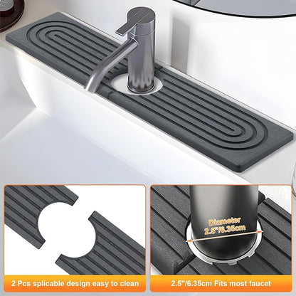 Kitchen Sink Faucet Mat, Super Absorbent Diatomaceous Earth Kitchen Sink Mat