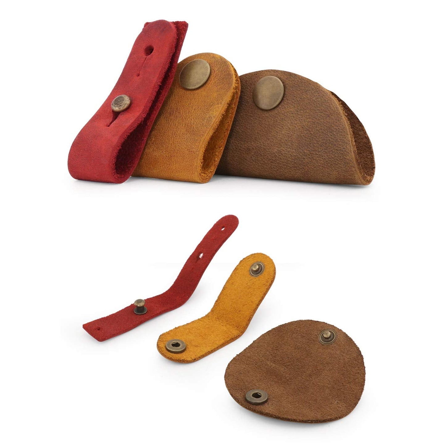 Londo Genuine Leather Headphone Earphone and General Cable Organizer Strap Set