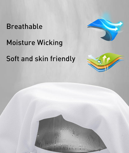 ZITY Mens Polo Shirt Short Sleeve Sports Tactical T-Shirt Athletic Golf Polos Daily Casual Stylish Collared Shirts for Men White Medium
