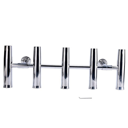 Amarine Made 5 Tube Adjustable Stainless Rocket Launcher Rod Holders , Can Be Rotated 360 Deg