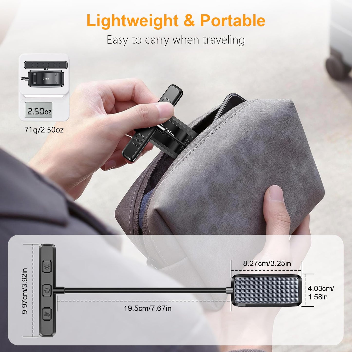 Gritin 19 LED Rechargeable Book Light for Reading in Bed with Memory Function- Eye Caring 3 Color Temperatures,Stepless Dimming Brightness,90 Hrs Runtime Lightweight Clip on Light for Book Lovers