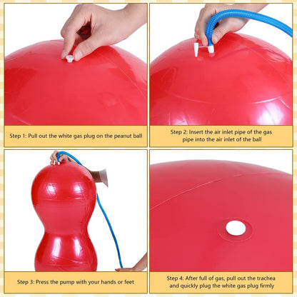Outus 2 Pcs Peanut Ball 35 x 17.7 Inch Balance Stability Sitting Ball Yoga Ball Chair Exercise Ball Pump Sensory Seat Sensory Room Equipment for Autistic Kids Physical Therapy Core Strength Training