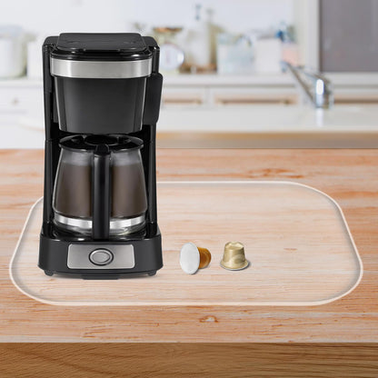 TOHONFOO Silicone Coffee Mat with Lip, 19.7'' x 15'' Heavy Duty Bar Mat, Coffee Tray for Countertop Fit Under Machine Pot Espresso Machine, Grey
