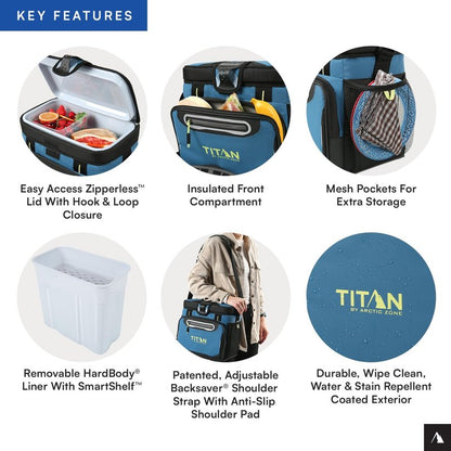Arctic Zone Deep Freeze Cooler - Zipperless Hardbody Design | Superior Insulation & SmartShelf Feature