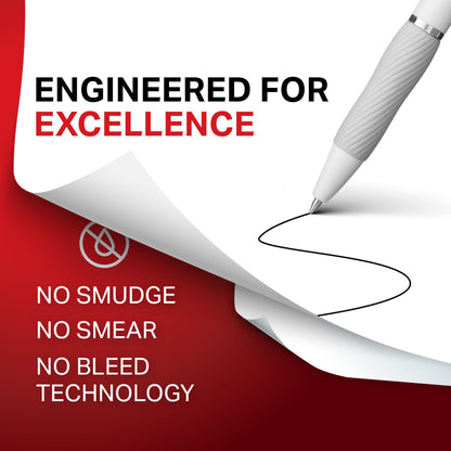 Sharpie S Pens Drawing Pens Ink For Journaling Writing Coloring Medium Point (0.7Mm) Pearl White Body Black Ink Pen 12 Count