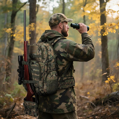 Hunting Backpack - Waterproof 35L Tactical Pack with Rain Cover | Camo Design for Men & Women