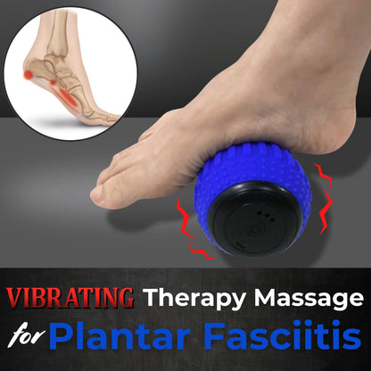 ZeenKind Vibrating Peanut Massage Ball for Plantar Fasciitis, Muscle Pain Relief with 4 Speed, Deep Tissue Therapy for Myofascial Release & Muscle Recovery, Neck Back Foot Roller Massager