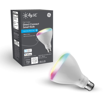 GE Lighting Tunable White Direct Connect Recessed LED Flood Light Bulbs with Bluetooth and Wi-Fi, 65W Replacement, BR30, Works With Alexa + Google Home without Hub, 2-Pack (Packaging May Vary)