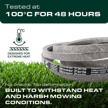 UDC Parts GX20072 Deck Belt for John Deere 42 Inch D105 E100 D110 S100 D100 D120 D125 D130 L100 L110 E110 E120 E130 LA100 LA105 LA110 LA115 LA120 LA125 LA135 S110 S120 L105 GY20570 / 103.7 inches