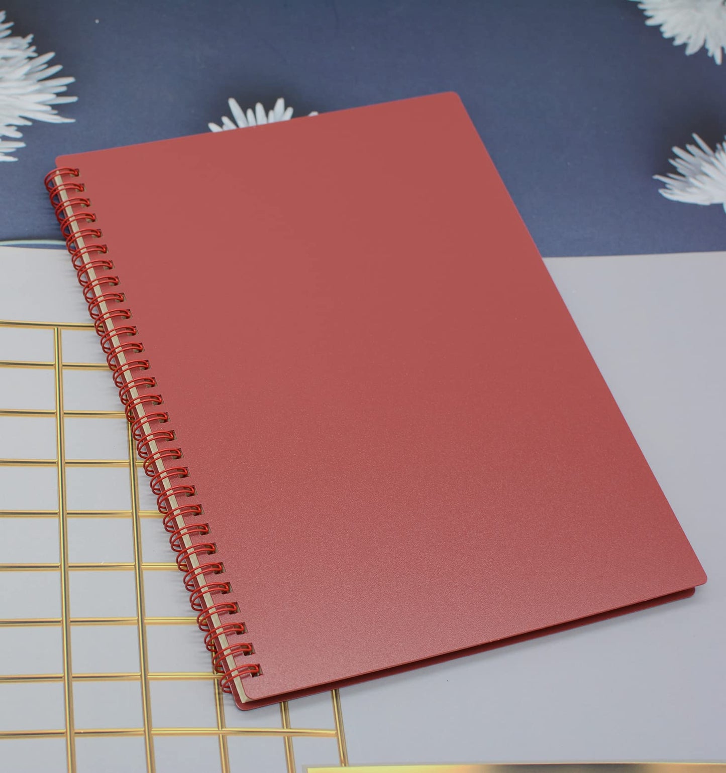 Yansanido Spiral Notebook, 4 Pcs 10 Inch x 7.4 Inch B5 Thick Plastic Hardcover 7mm College Ruled 4 Color 80 Sheets -160 Pages Journals for Study, Work, Travel and Notes (B5, 4 Pcs Dark Color 2)