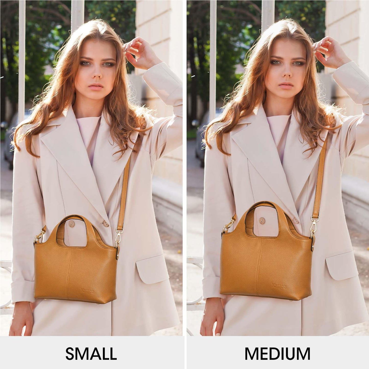 Kattee Leather Crossbody Bags for Women Cross Body Purses,Small Shoulder Tote Bag, Women's Satchel Handbags with Top Handle