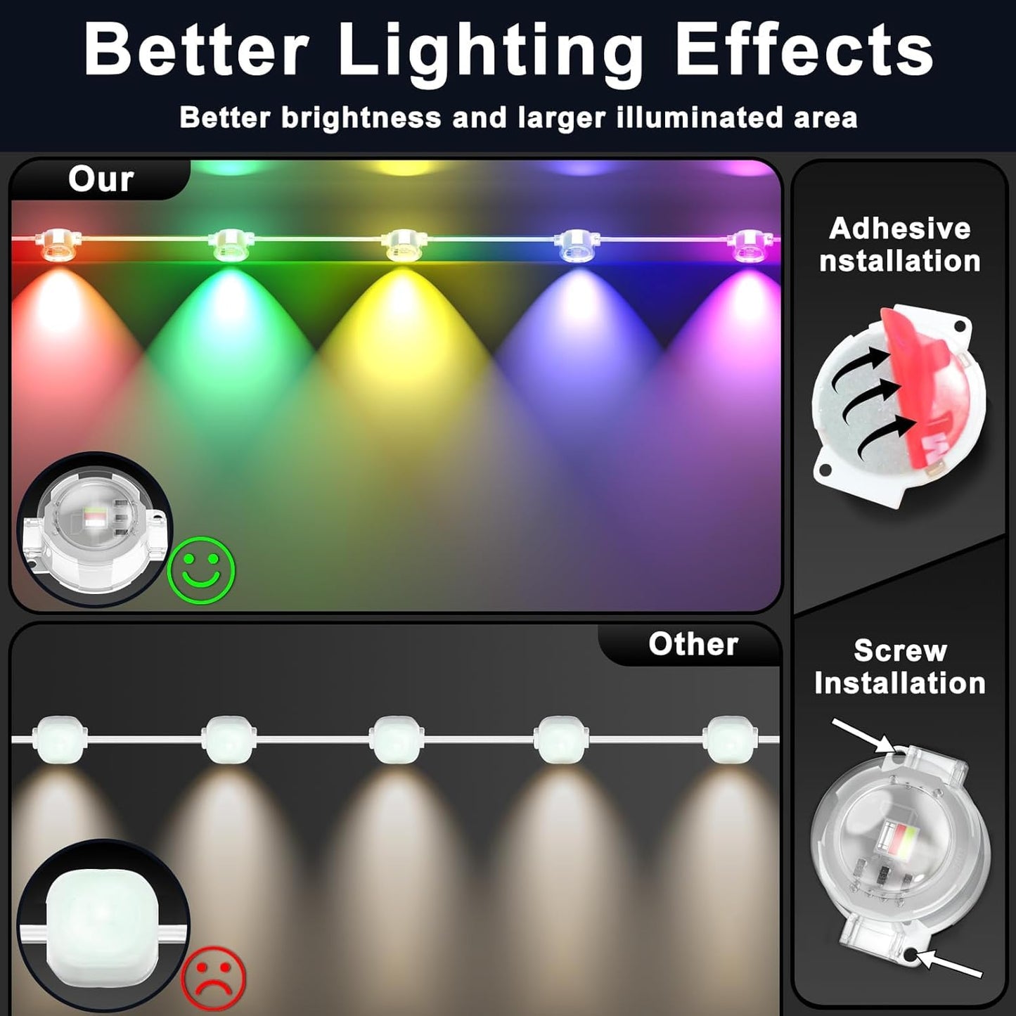 SINLEY 100FT Permanent Outdoor RGB Lights,Waterproof Smart LED Eaves Lights with App/Remote Control,for Christmas and All Holiday Decor,Daily and Accent Lighting,House Roof and Garden Lighting