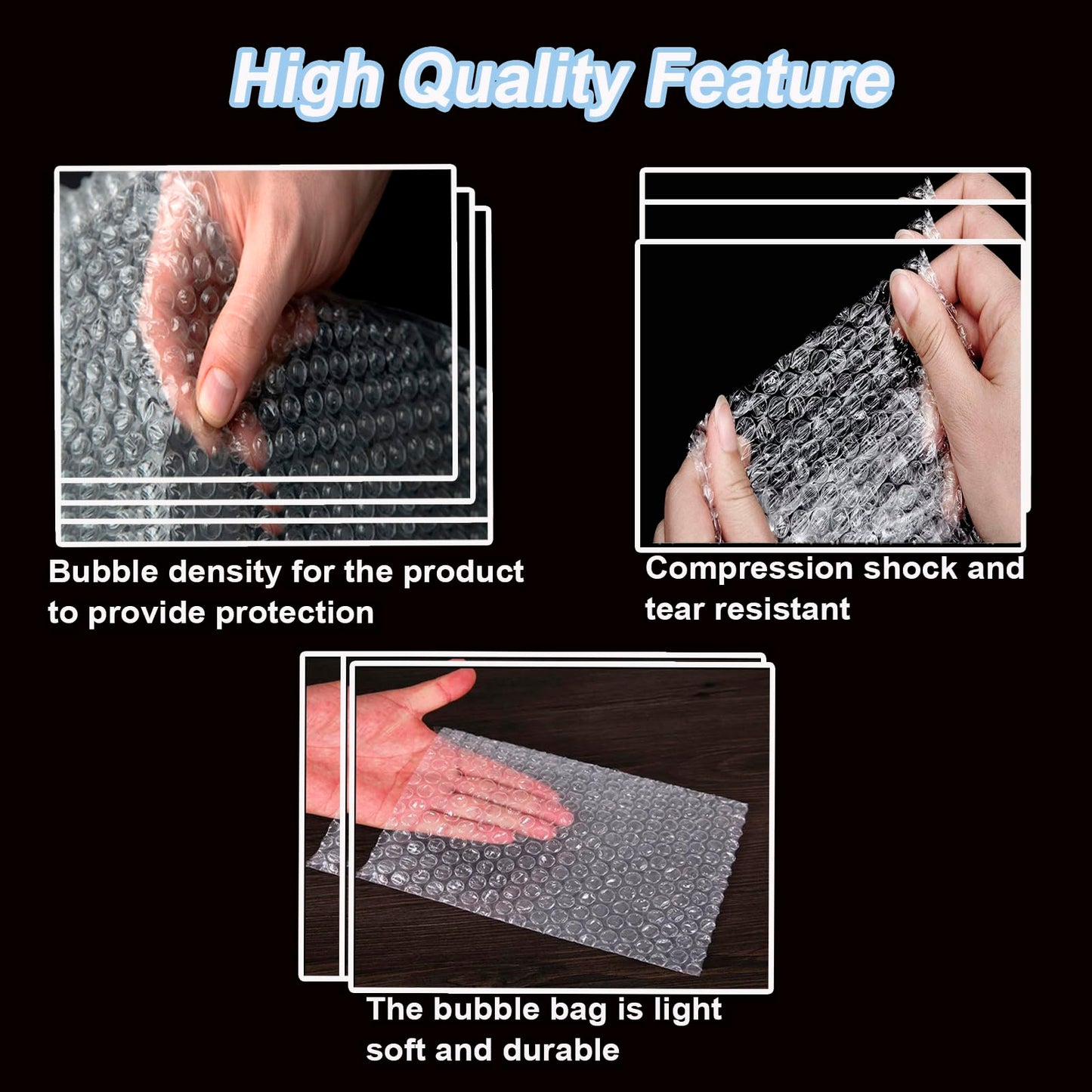 50Pcs 8'' X12'' Bubble Pouches Wrap, Clear Bubble Out Bags for Shipping,Double Walled Cushioning Bags for Moving,Packing and Extra Protecting Fragile Item