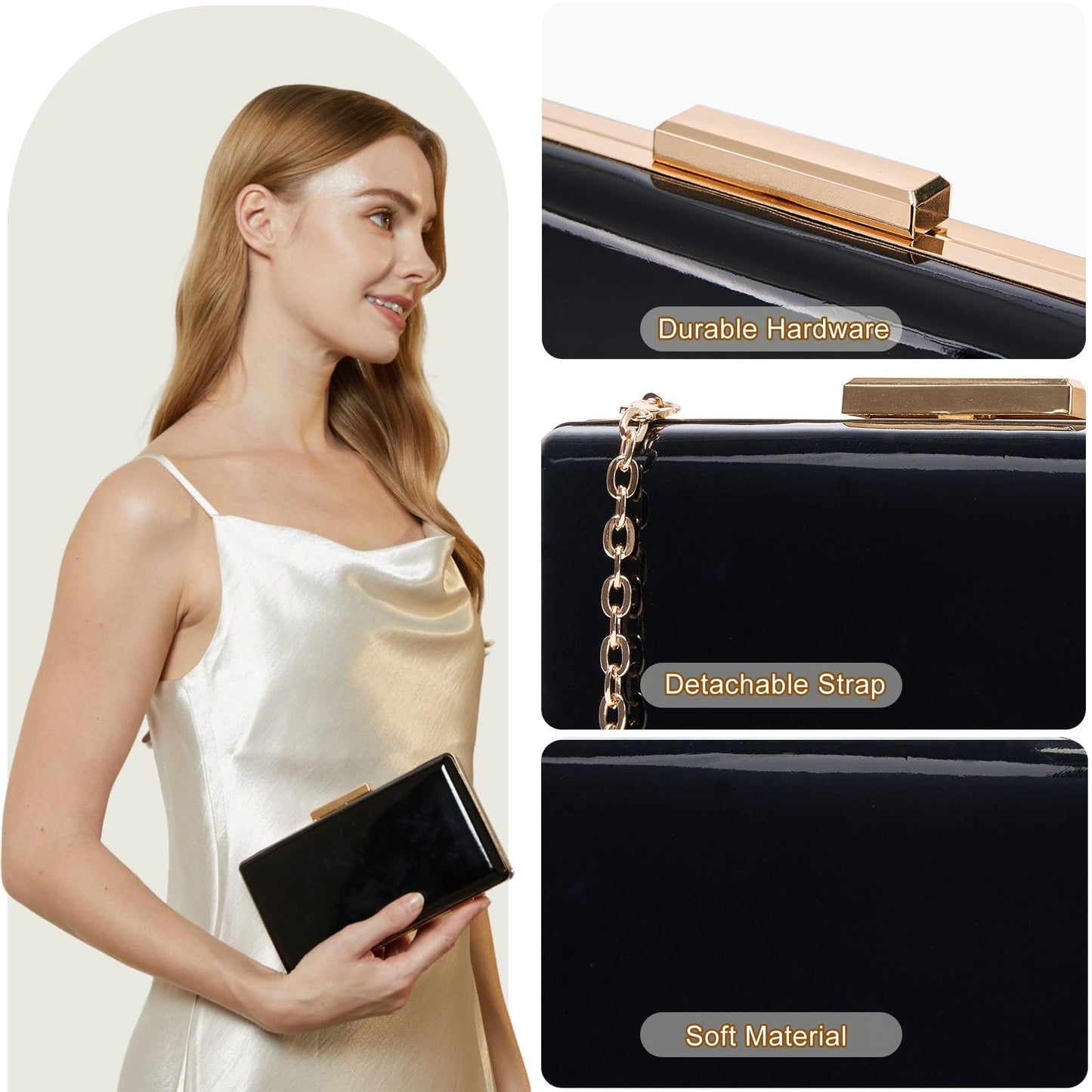 Kseymeir Clutch Purses for Women, Evening Bag for Women Wedding Party Prom Purse