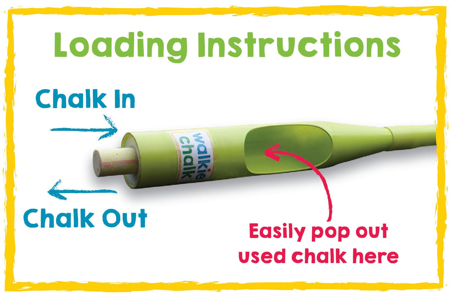 Walkie Chalk Stand-up Sidewalk Chalk Holder, (Pink), Creative Outdoor Toys for Kids and Adults Including 2x Chalks, Street Art & Playground Supplies, Accessible Fun for Everyone