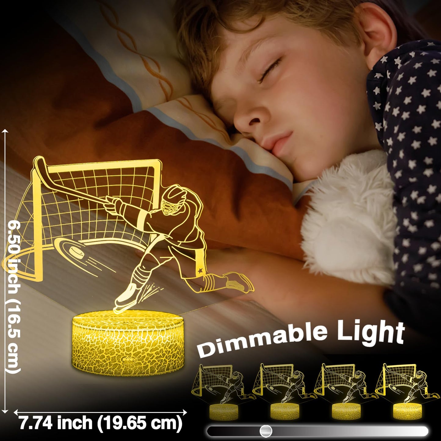 DAHEYMA Basketball 3D Illusion Lamp, Basketball Gifts for Boys Girls
