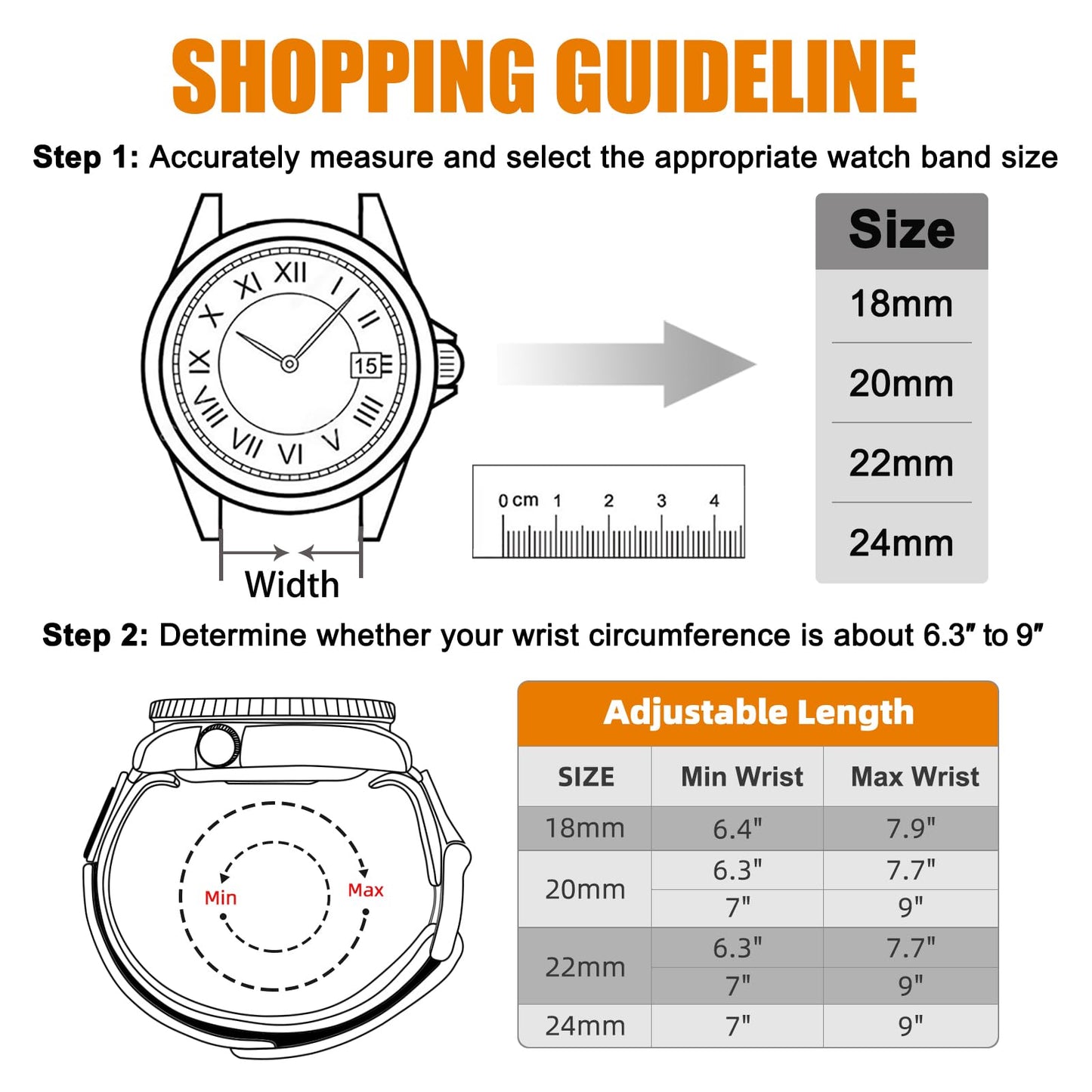 Ritche Christmas Gift Nylon Sport 22MM Quick Release Watch Band for men women,Replacement Timex Watch bands Black, White Elephant Gifts, Stocking Stuffers for Men