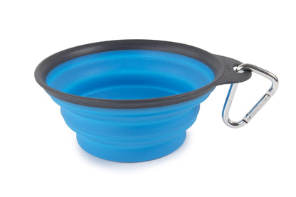 Dexas Popware for Pets Collapsible Travel Cup, Large, Gray/Blue