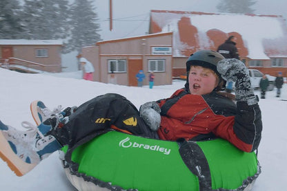Ultimate Towable Snow Tube Sled with Heavy Duty Cover | Designed for Thrilling Winter Adventures | Made in the USA for Durability and Safety on Snowy Slopes