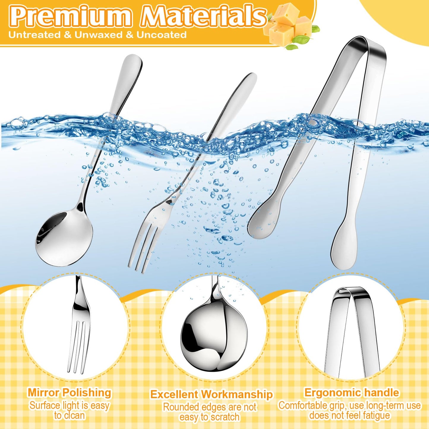 Widecook 270 Pcs Charcuterie Board Accessories Charcuterie Utensils Cheese Spreader Knife Set Butcher Paper Roll Serving Tong Fork Spoon Dipping Bowl Cocktail Pick for Party Christmas Wedding (Silver)