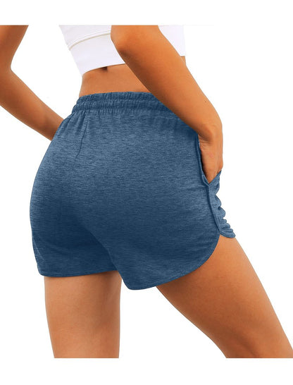 Biker Shorts with Pockets and Drawstring Summer Clothes for Women XL 3b-Dark Blue