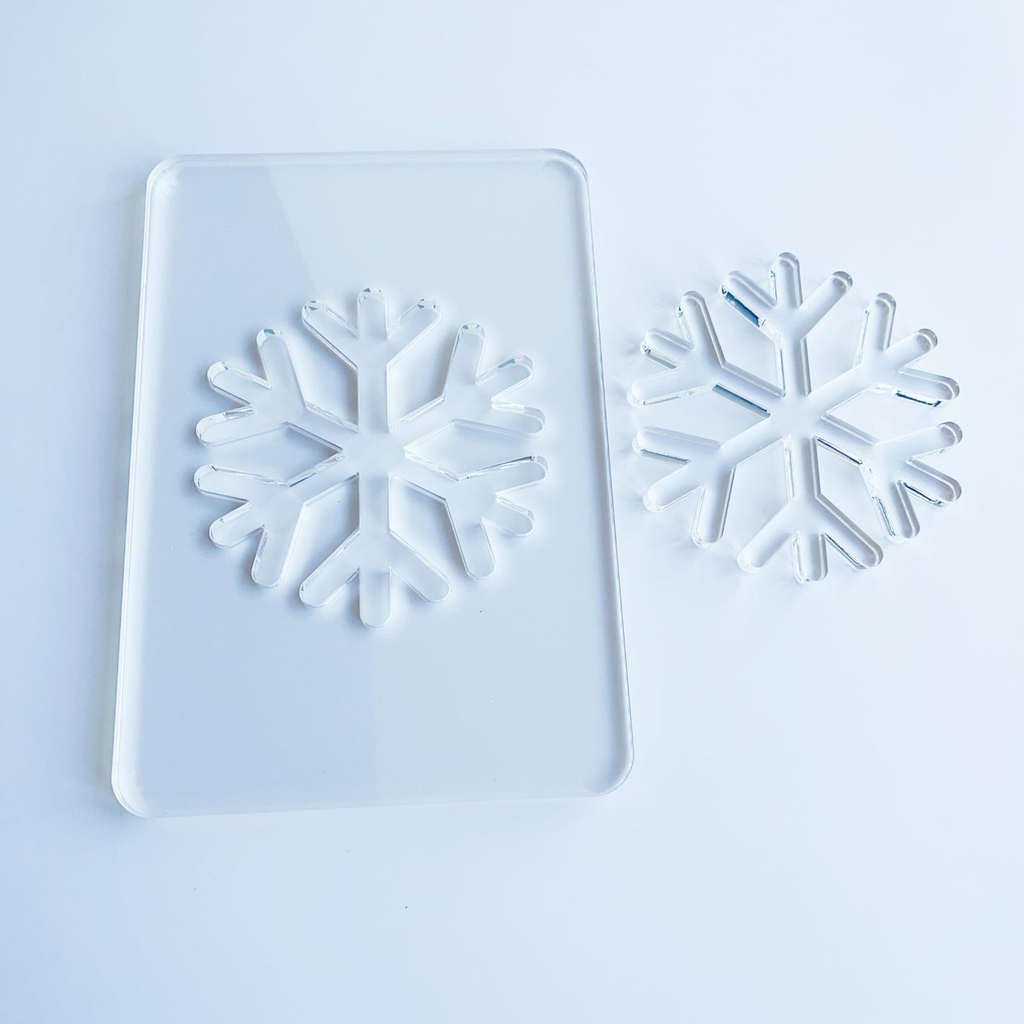 Christmas Snowflake Router Template, 5.5 x 8 inches, Acrylic Holiday Lantern Making Guide for Woodworking Projects