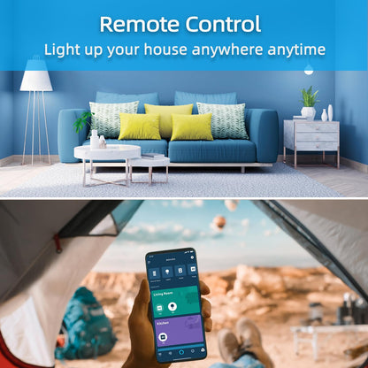 YNF Smart Plug, Simple Setup with One Voice Command, Works with Alexa Only, Remote Control with Timer Function, Bluetooth Mesh Outlet, Alexa Echo Required （2 Pack）