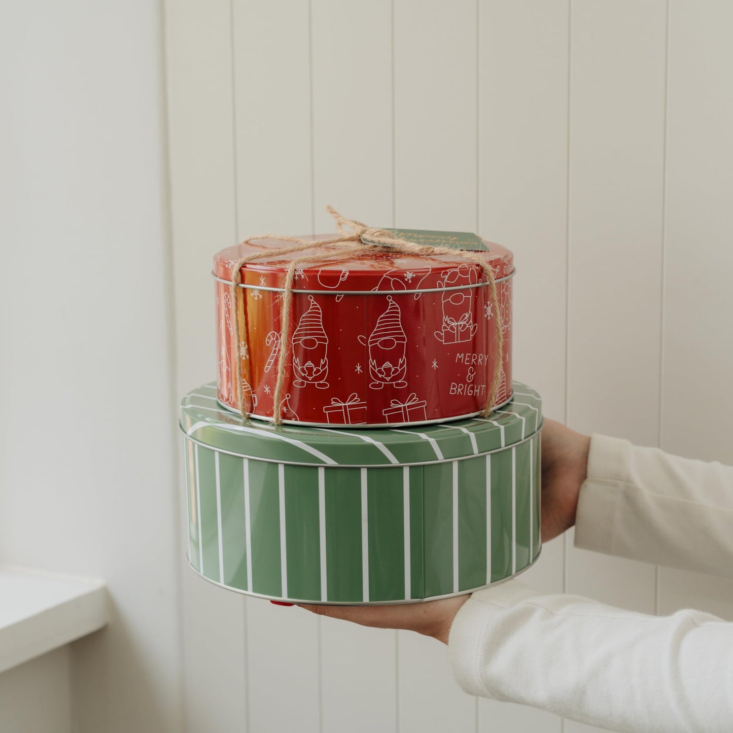 Beautiful Christmas Cookie Tins Set Of 3 - Cute Containers Are Perfect To Share Delicious Homemade Cookies, Candy Or Cupcakes With Friends & Family - Sturdy Boxes With Lids For Holiday Gift Giving