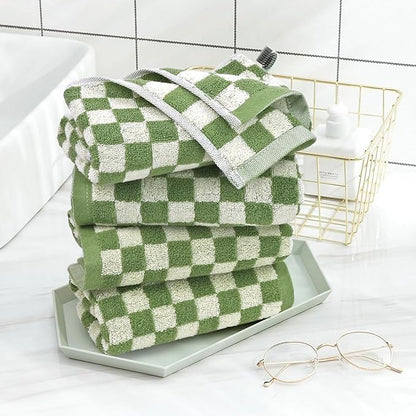 Jacquotha Green Hand Towels for Bathroom Set of 4