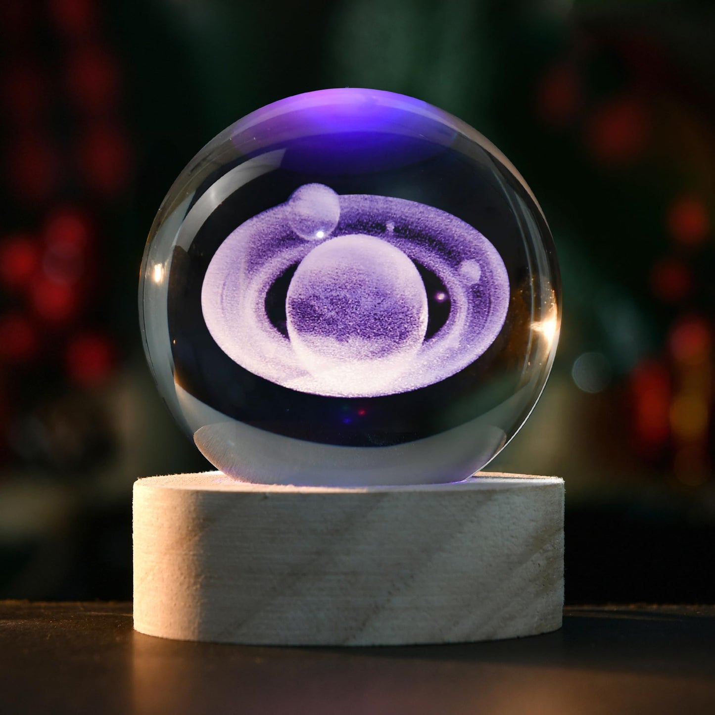 IFOLAINA Saturn Gifts for Boyfriends Husbands 3D Saturn Crystal Ball Lamp Planet Model Decor Space Universe Gifts for Astronomy Lovers