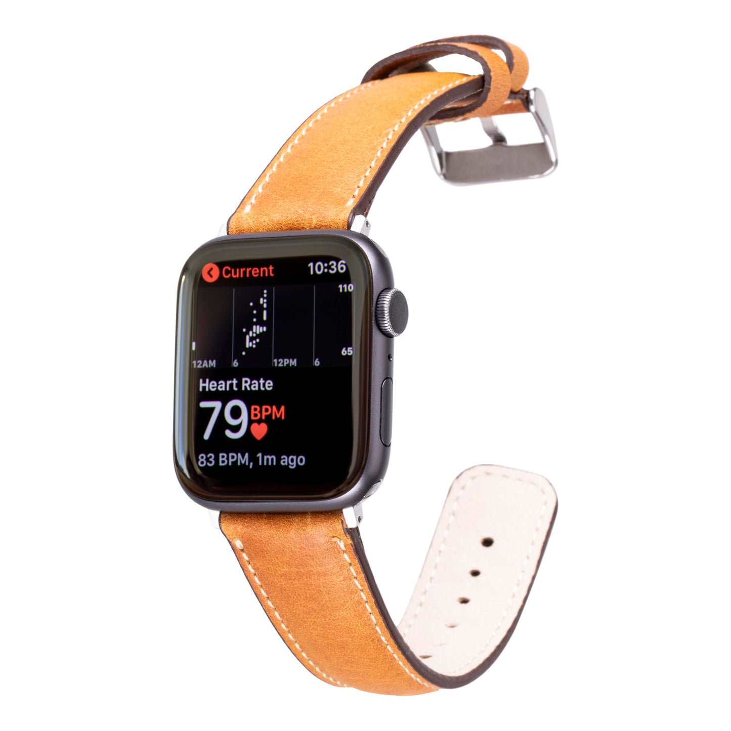 HARDISTON Watch Bands Compatible with Apple 45mm for men & women, Handmade Genuine Leather, Compatible with iWatch Series 11 10 9 8 7 6 5 4 3 2 1 SE Ultra, Medium/Band-Amber