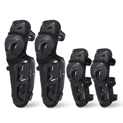 Scoyco Motorcycle Knee Pads for Men - CE Level 1 Motocross Knee and Elbow Guards Protective Gear Armor with 45°-180° Knee Flexibility Design Adjustable Elastic Band