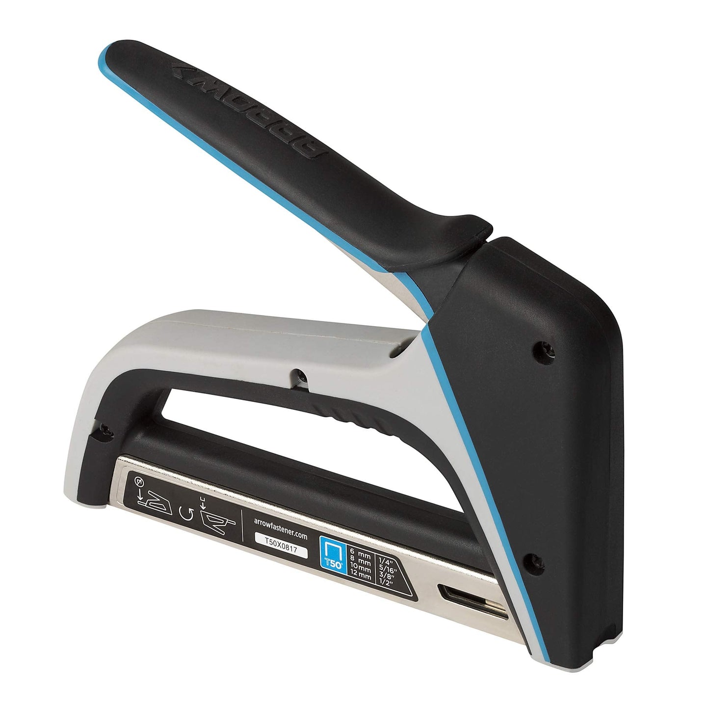 Arrow T50X Heavy-Duty Staple Gun for Upholstery, Furniture, Office, Decorating, Fits 1/4", 5/16”, 3/8", or 1/2" Staples
