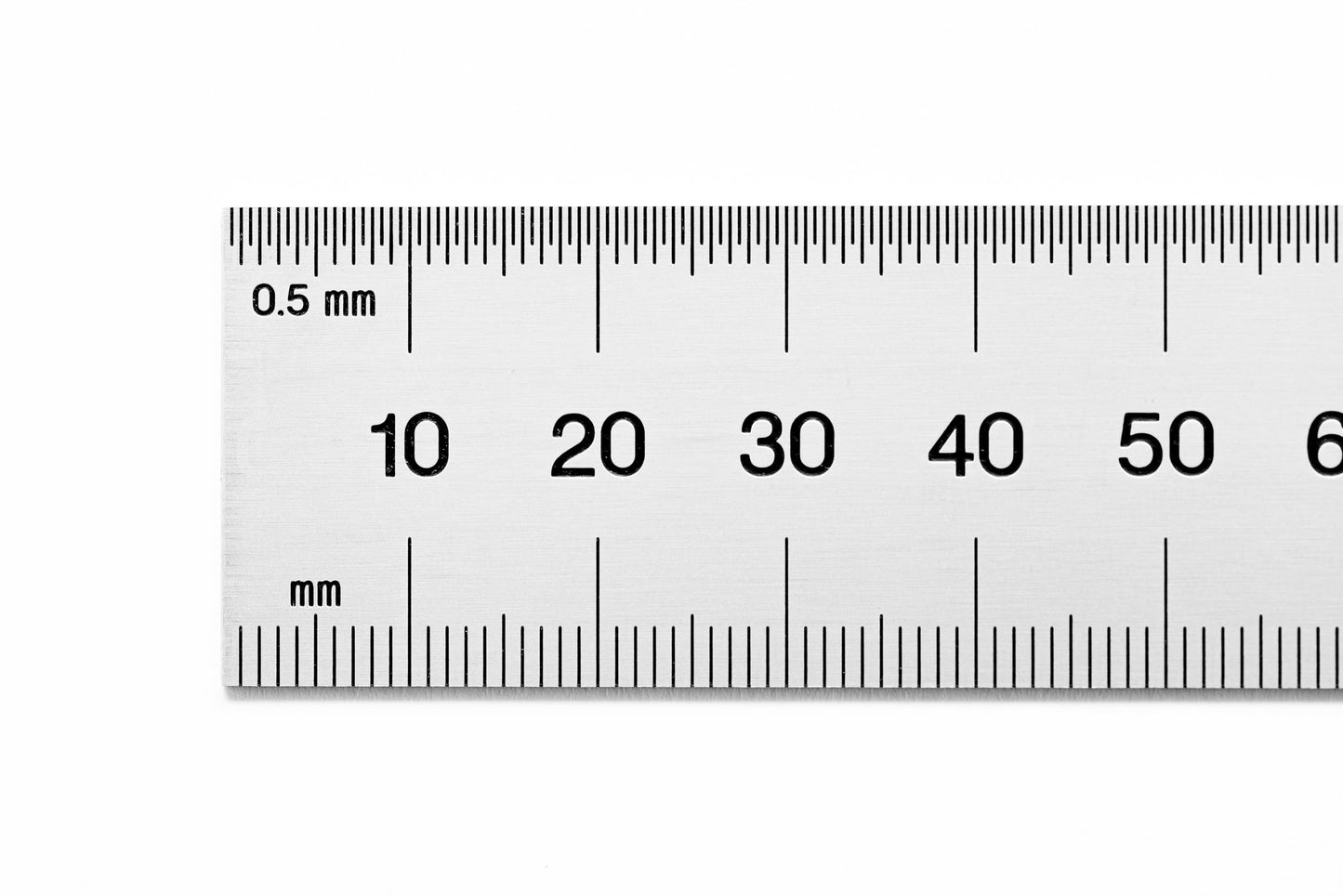 PEC Tools Rigid Metal Ruler, 12"/300mm High-Precision Steel Rule with Satin Chrome Finish, English & Metric Graduation (1/32", 1/64", 0.5mm, 1.0mm), Fully Hardened and Tempered, Made in USA