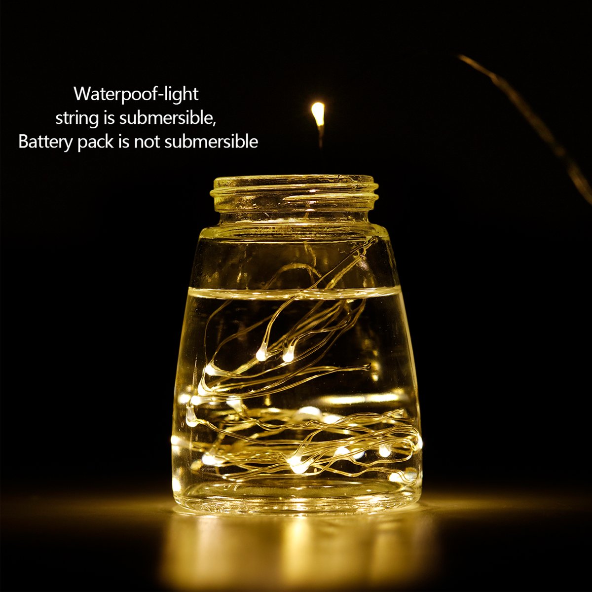 LIIDA LED Fairy String Lights, 12-Pack 20 Micro Lights On Silver Copper Wire (Batteries Include) for DIY Wedding Centerpiece, Mason Jar Craft, Christmas Tree, Garlands, Party Decoration (Warm White)