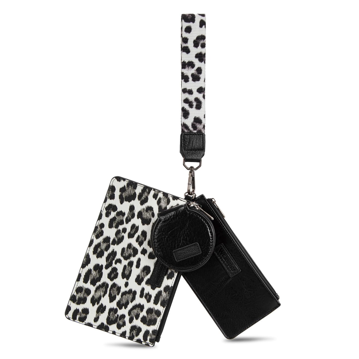 Montana West X Wrangler Wristlet Wallets for Women Dual Pouch Keychain Wristlet Wallet with Small Coin Pouch for Travel Sports Outdoors