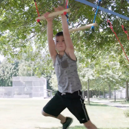 Lily's Things Monkey Bars for Kids(2 Pack) | Ninja Slackline Accessories for Slackline Obstacle Course | Monkey Bars for Backyard | Attachments to Most Any Home Playground Equipment Sets