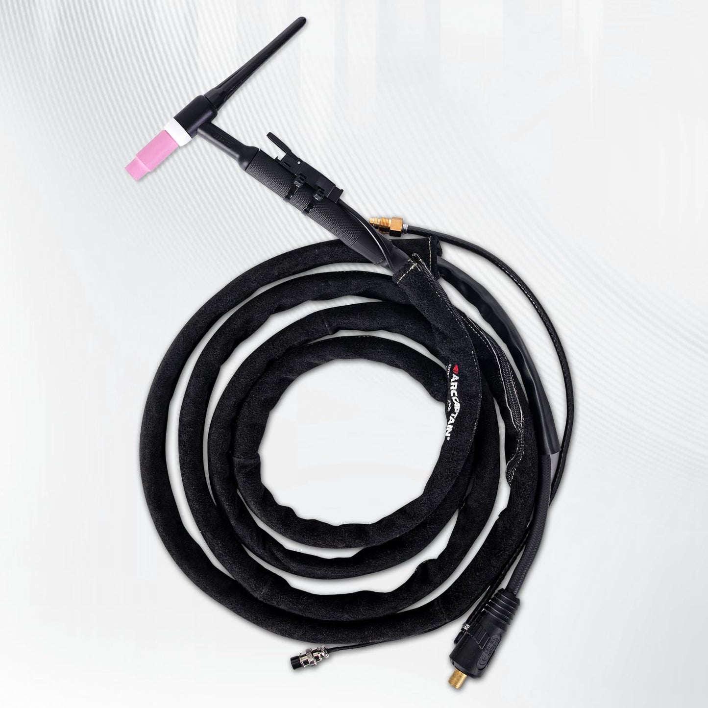 ARCCAPTAIN TIG Welding Torch Cable Cover, MIG Plasma Tig Torch Cover Resistant Leather with Zipper 3.7M (12FT) Length