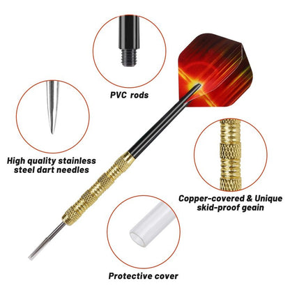 Accmor Metal Tip Darts, Steel Tip Darts, 14 Grams Professional Metal Darts, Darts Metal Tip Set, Metal Darts for Dartboard, 18 pcs ﻿