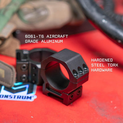 Monstrum Deadlock Series Scope Rings - Durable Aluminum Mounting | Fits 1-Inch Scopes