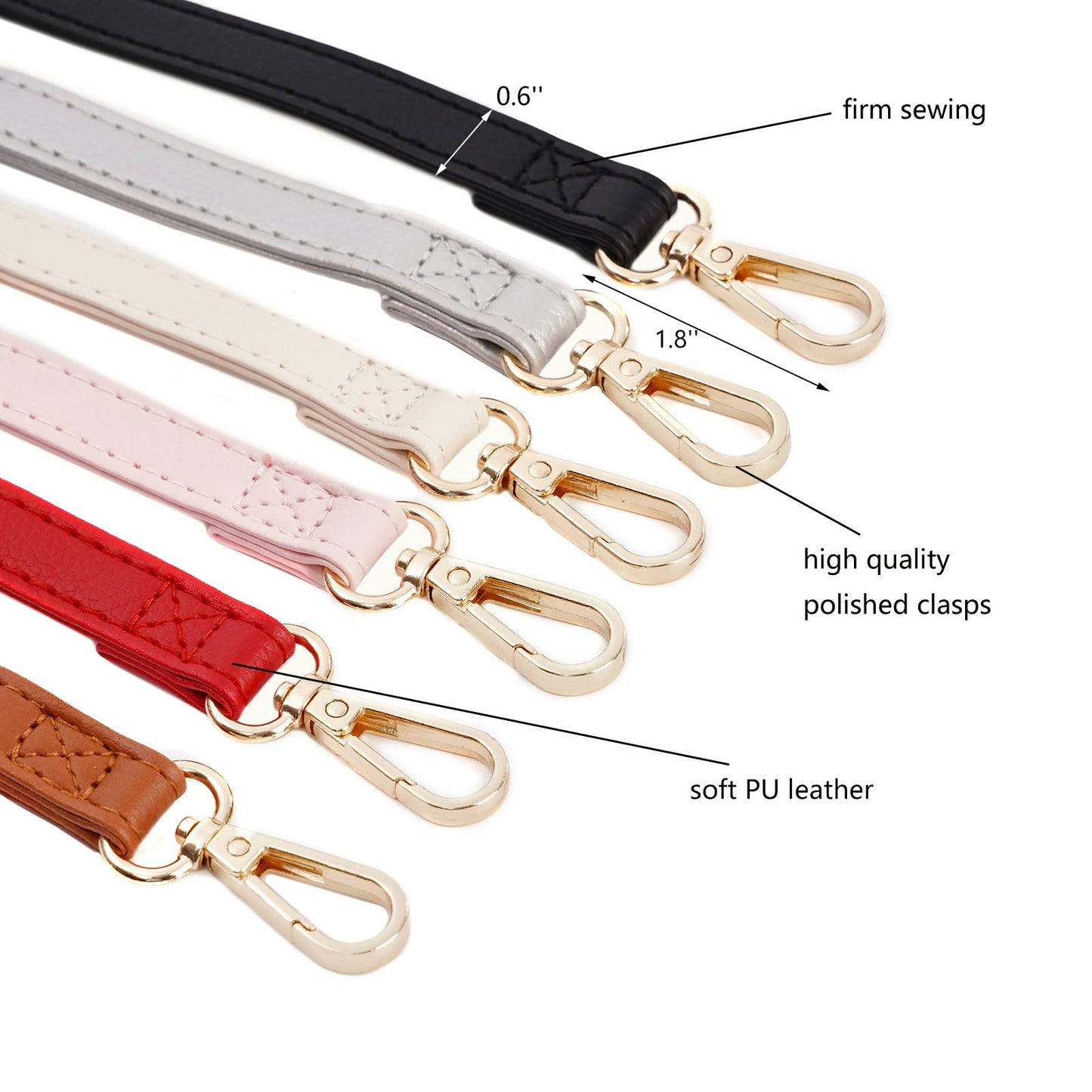 Xiazw Adjustable Soft PU Leather Shoulder Crossbody Purse Strap Bag Chain Replacement (Dark Blue - Gold)