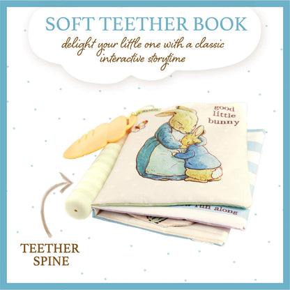 KIDS PREFERRED Beatrix Potter Peter Rabbit Soft Teether Book, 1 Count (Pack of 1), Multicolor