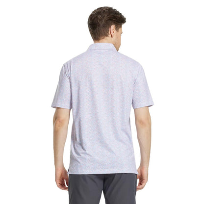 M MAELREG Mens Golf Shirt Short Sleeve Dry Fit Print Moisture Wicking Performance Patterns Collared Polo Shirt