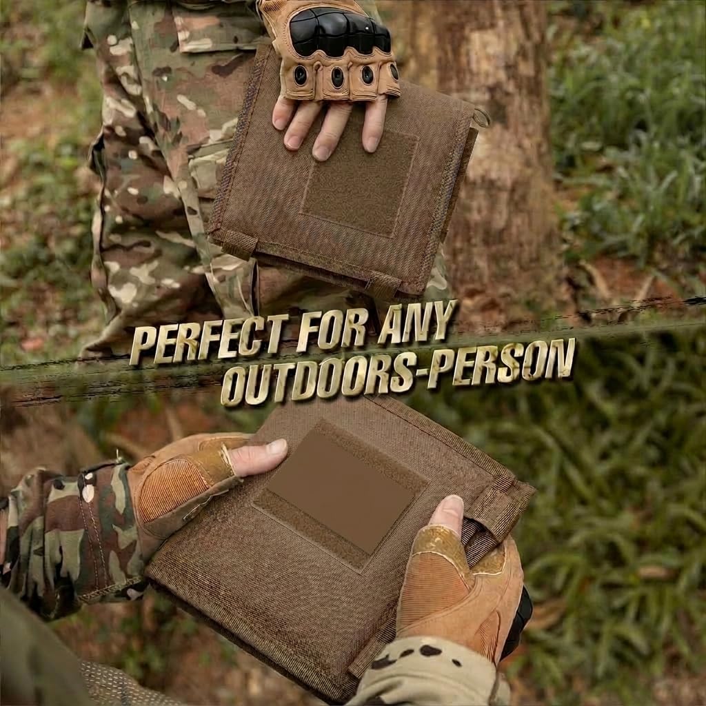 KOSIBATE Map Case, Military Map Protector, Water-resistant Map Pouch Holder for Outdoors or Hiking